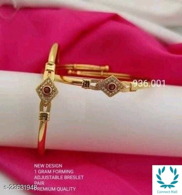 ALLURE New Design Adjustable 1 Gram Gold Plated High Standard Fancy Bangles For women - Adjustable, Gold Plated, Bangle Bracelet